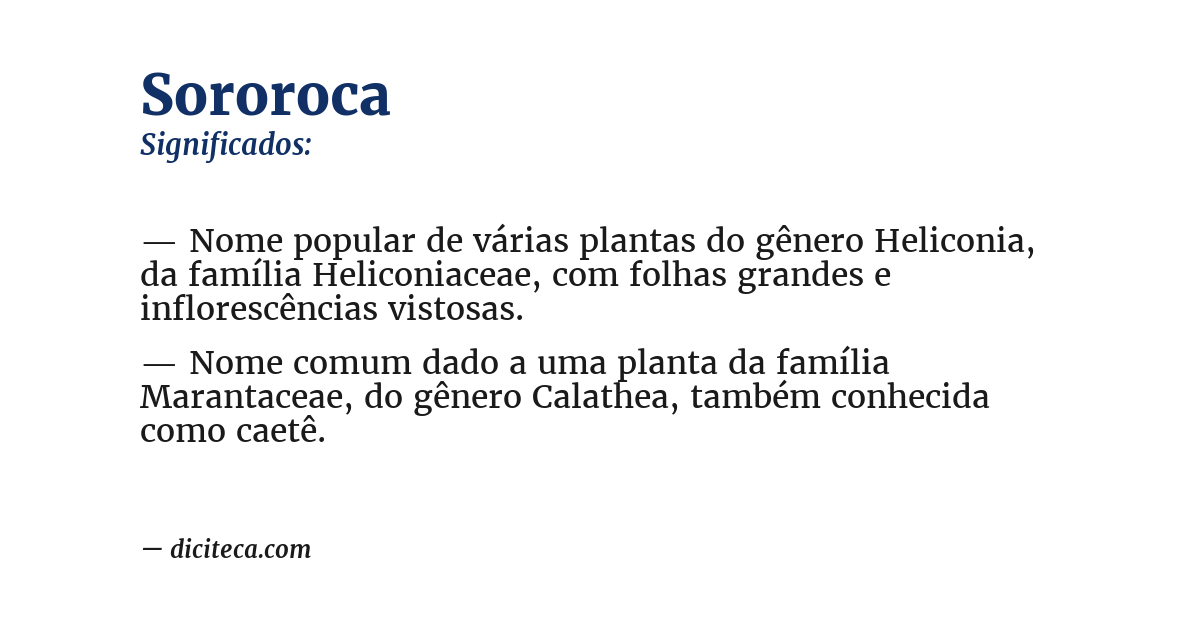Significado de sororoca
