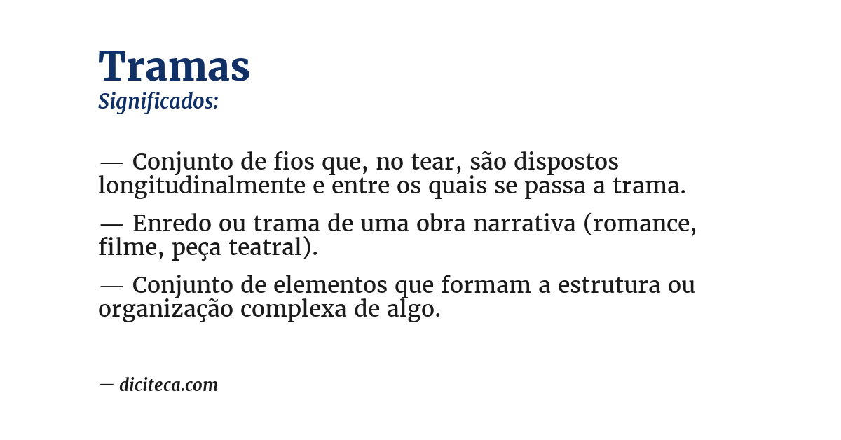 Significado de tramas