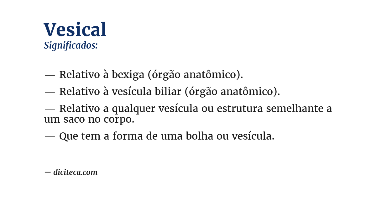 Significado de vesical