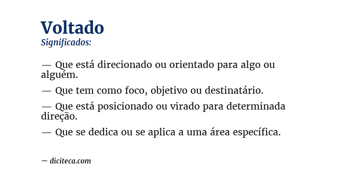 Significado de voltado