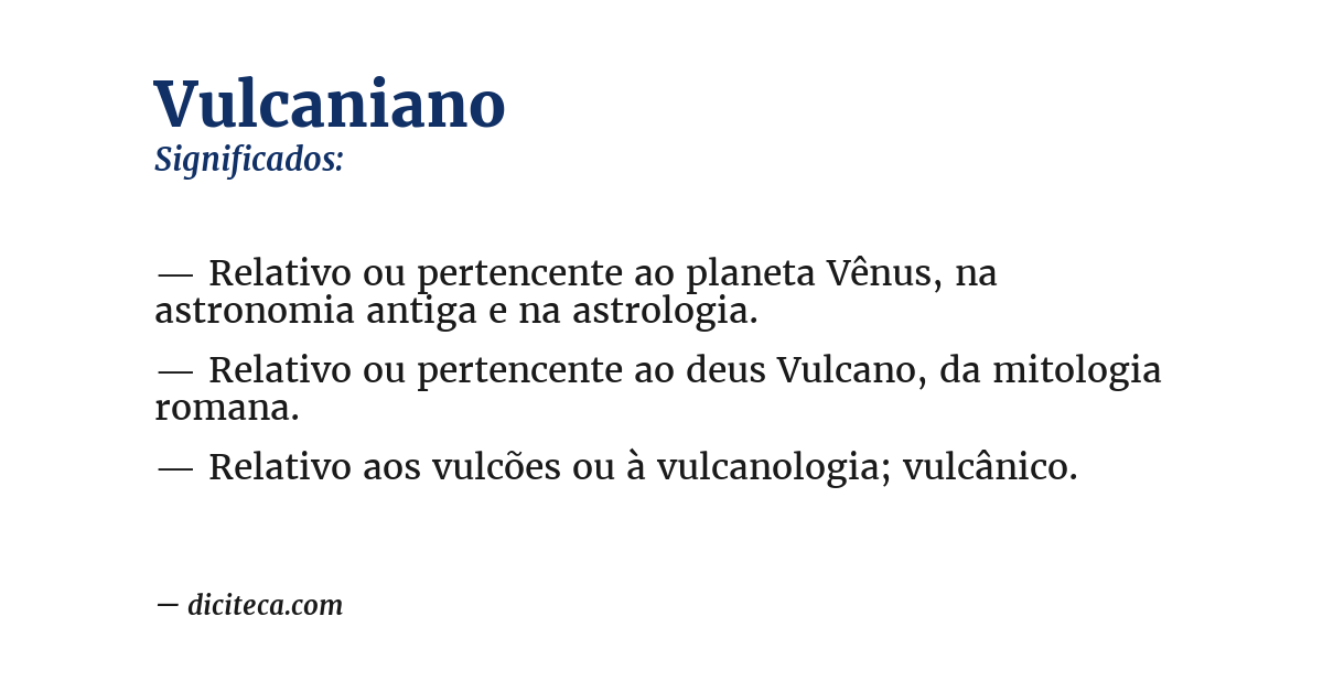 Significado de vulcaniano