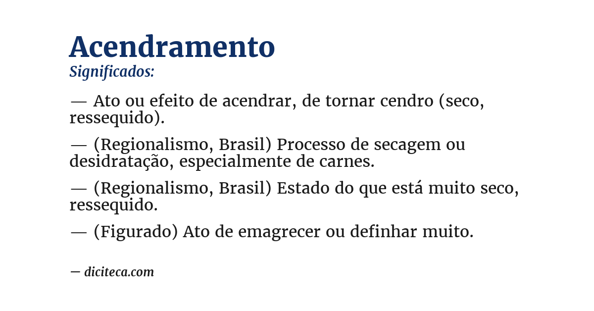 Significado de acendramento