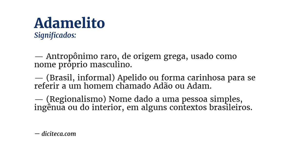 Significado de adamelito