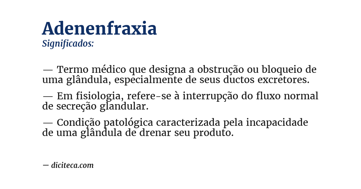 Significado de adenenfraxia