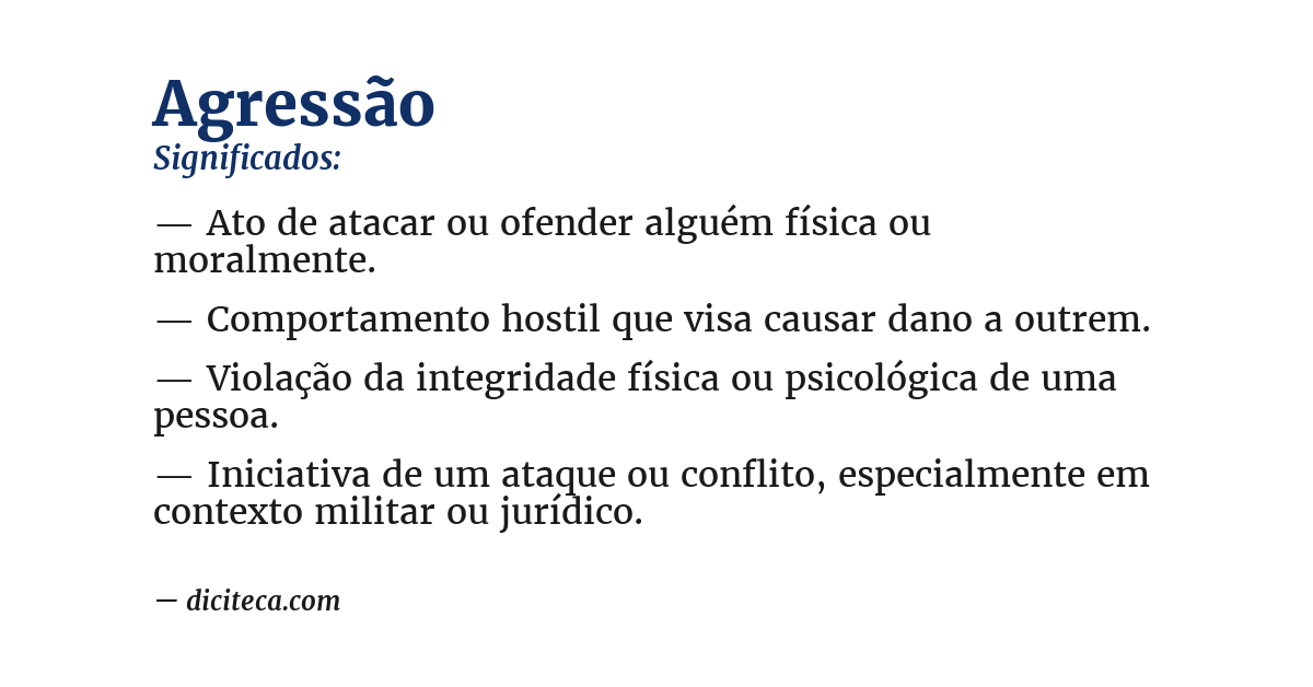 Significado de agressão
