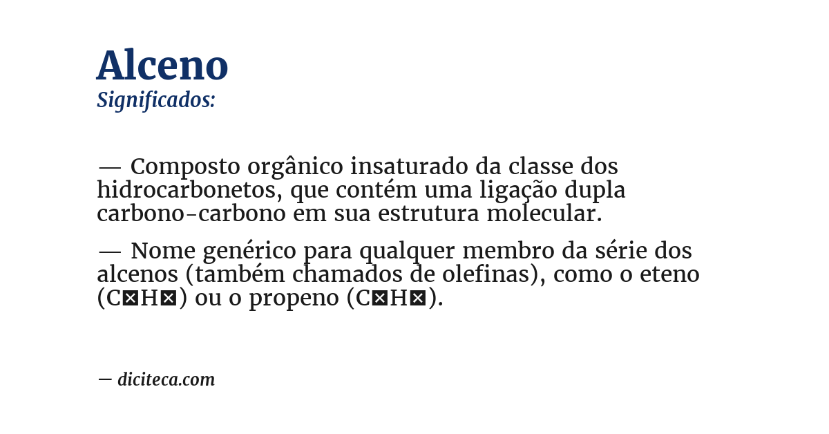 Significado de alceno