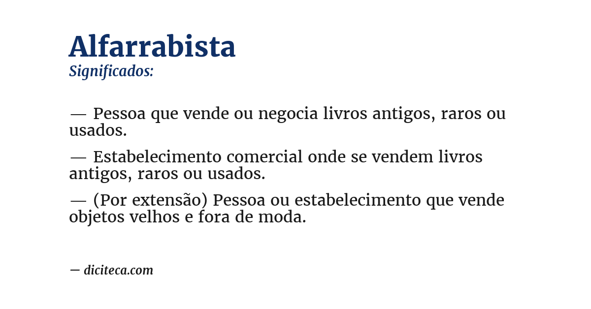 Significado de alfarrabista