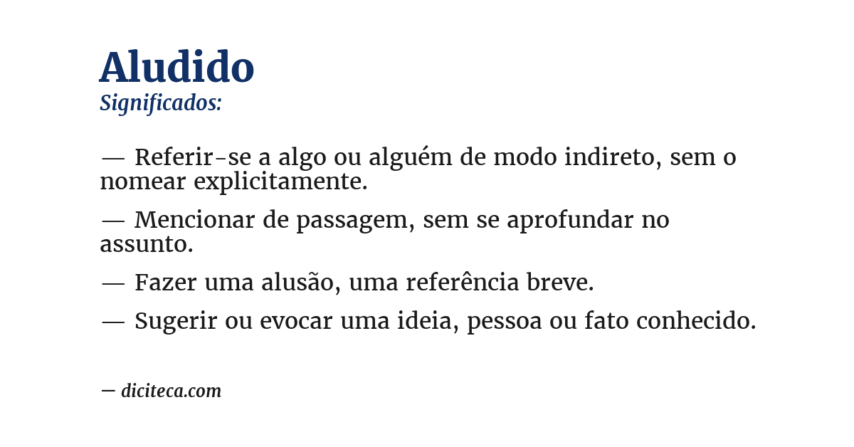 Significado de aludido