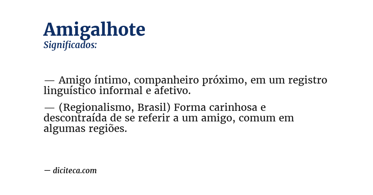 Significado de amigalhote