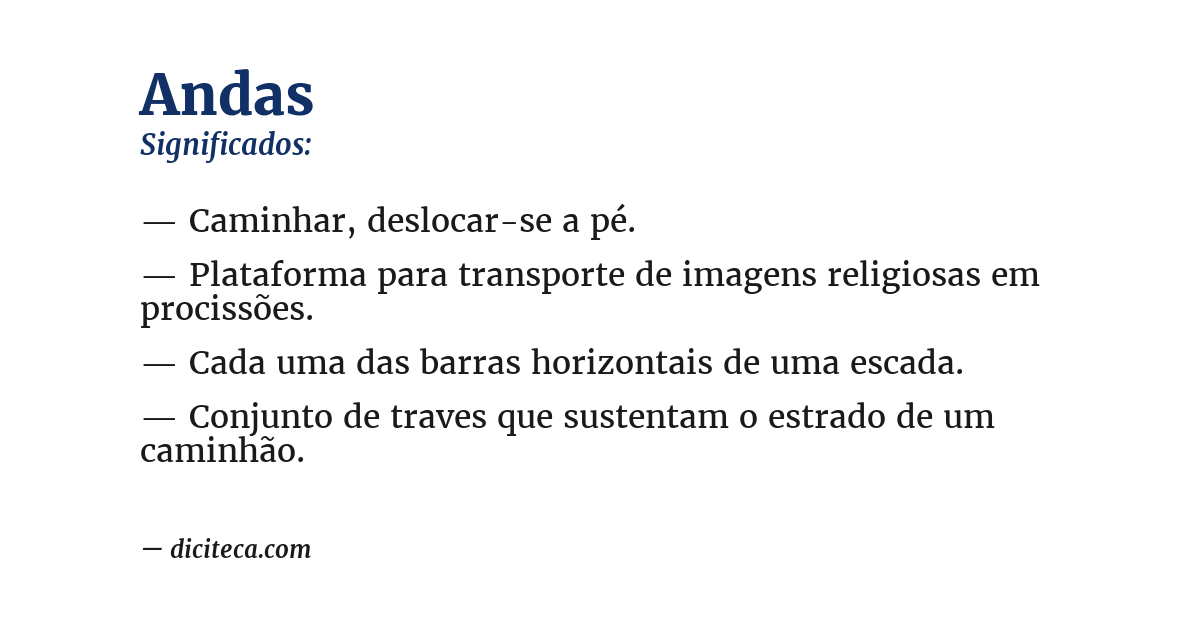 Significado de andas