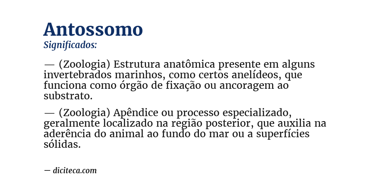 Significado de antossomo