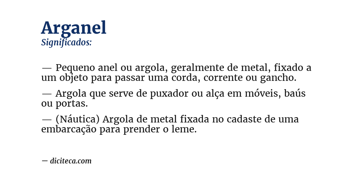 Significado de arganel