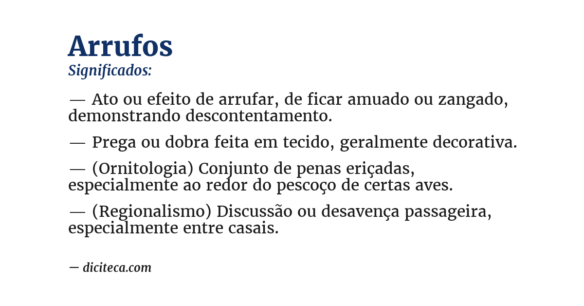 Significado de arrufos