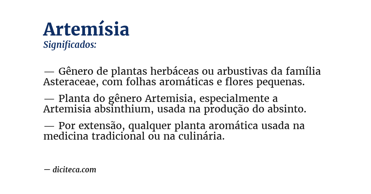 Significado de artemísia