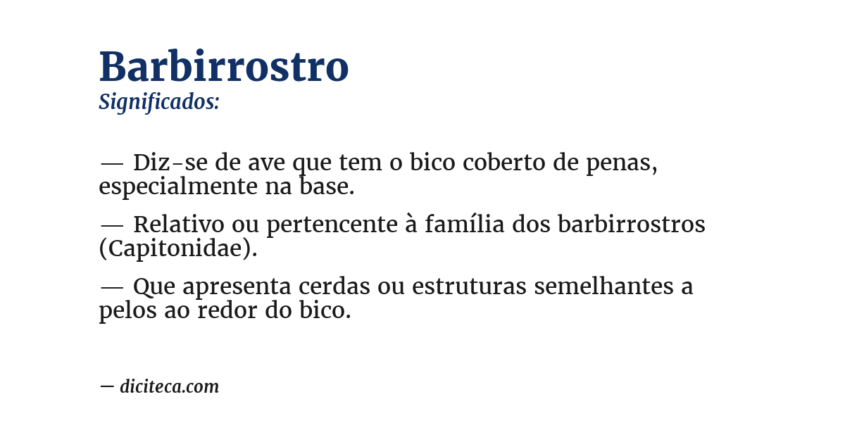 Significado de barbirrostro