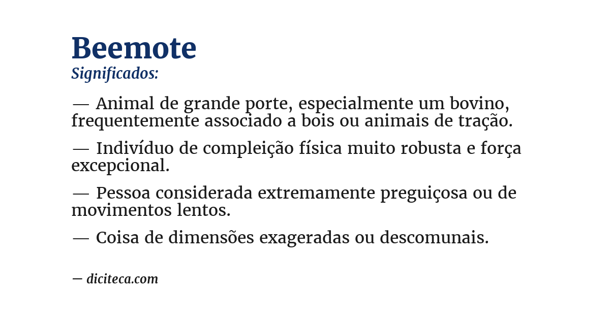 Significado de beemote