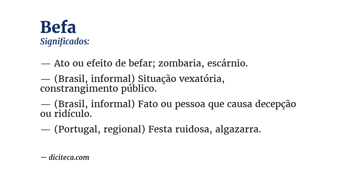 Significado de befa