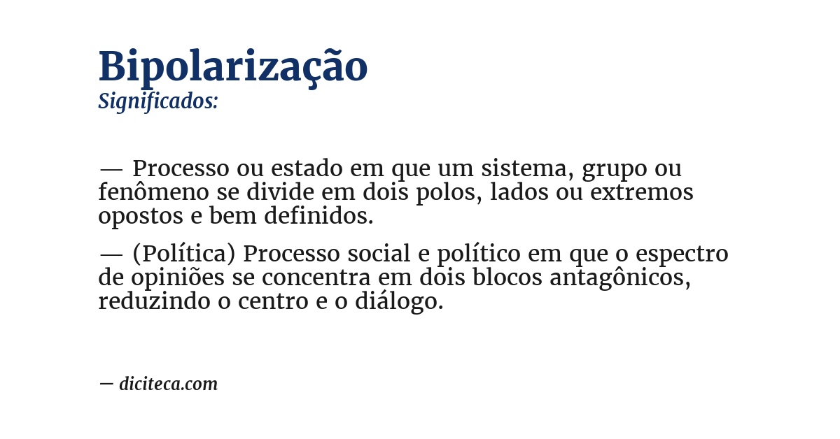 Significado de bipolarização