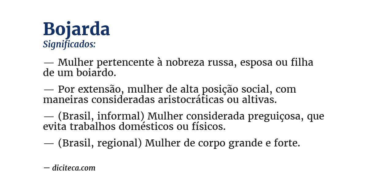 Significado de bojarda