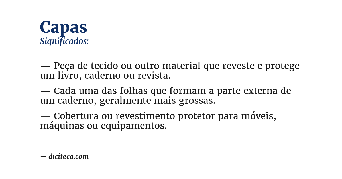 Significado de capas