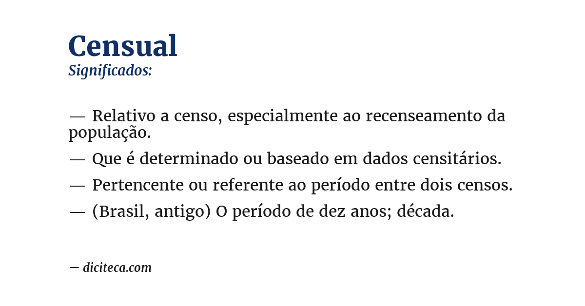 Significado de censual