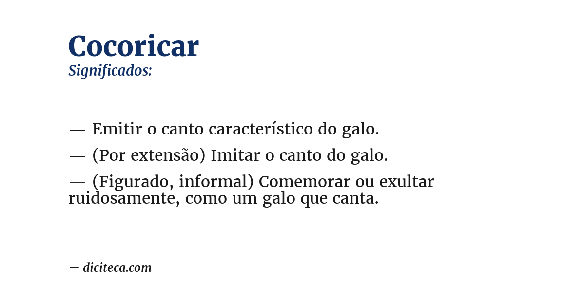 Significado de cocoricar