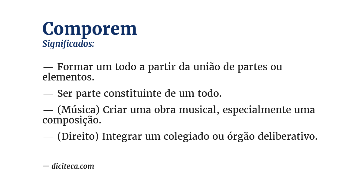 Significado de comporem