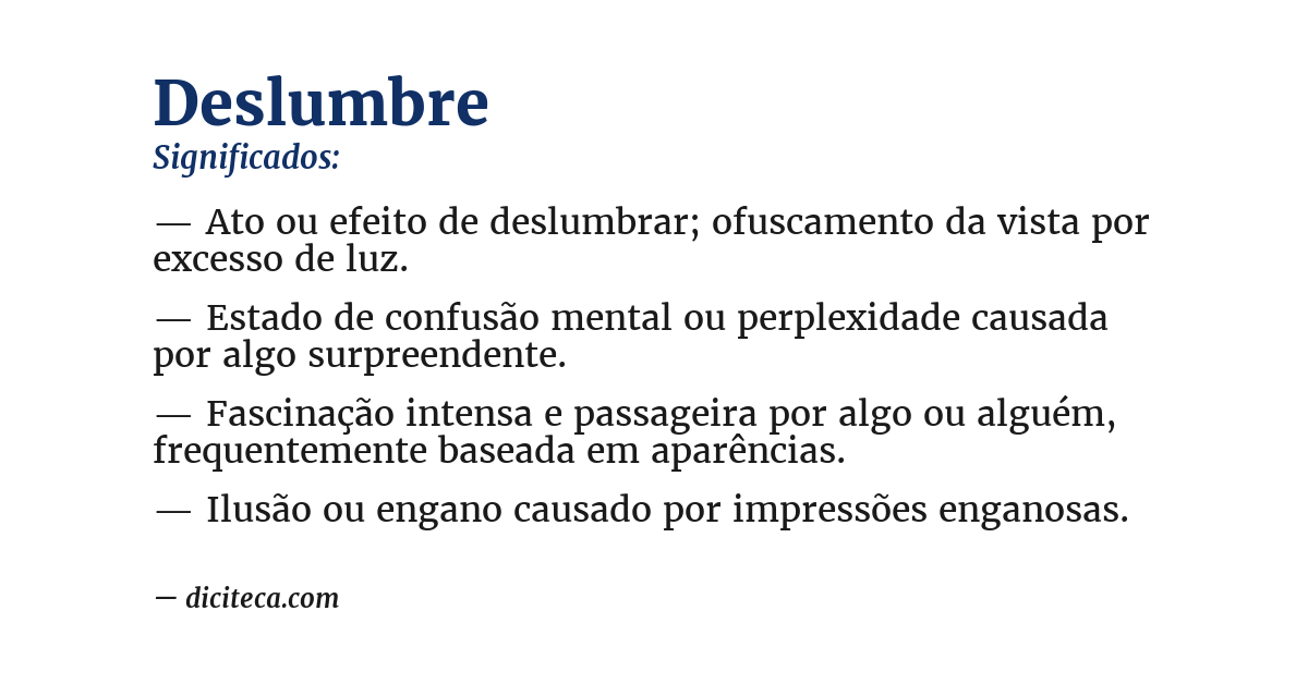 Significado de deslumbre