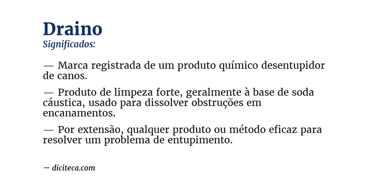 Significado de draino