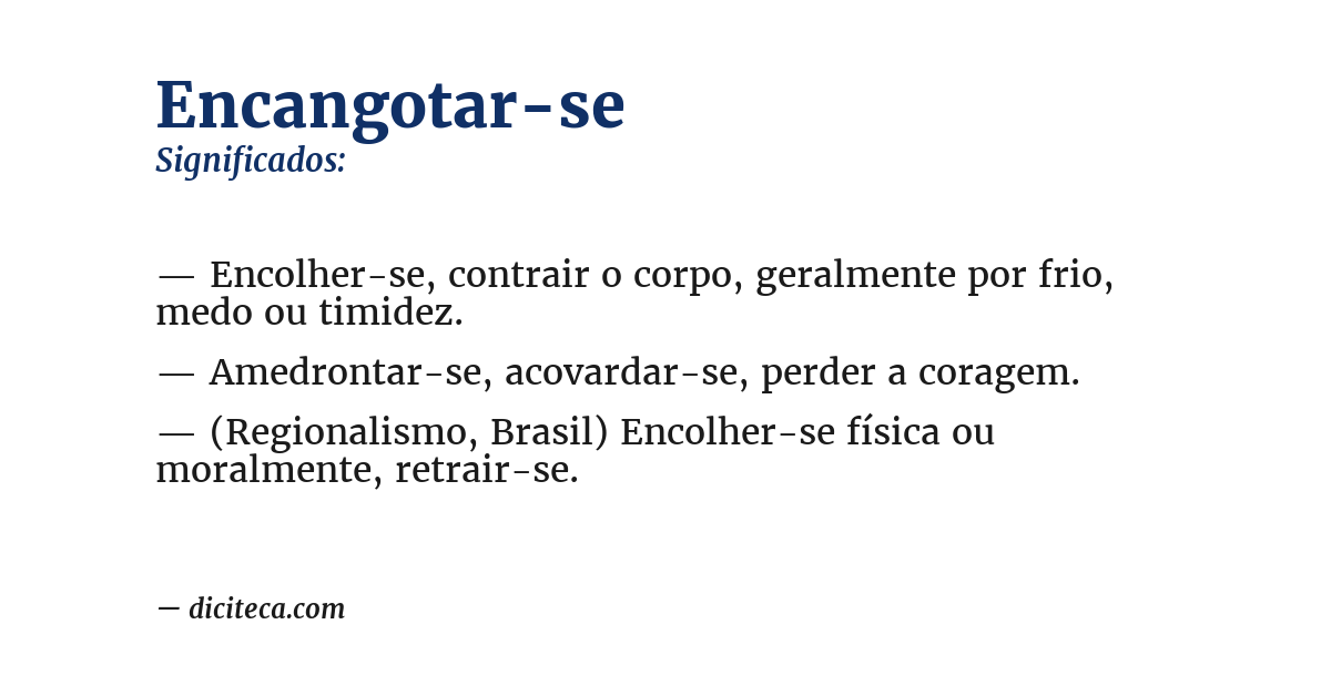 Significado de encangotar-se