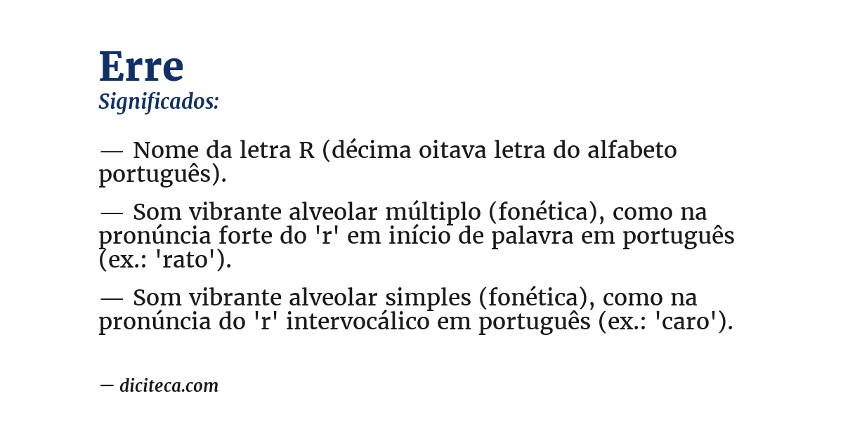 Significado de erre