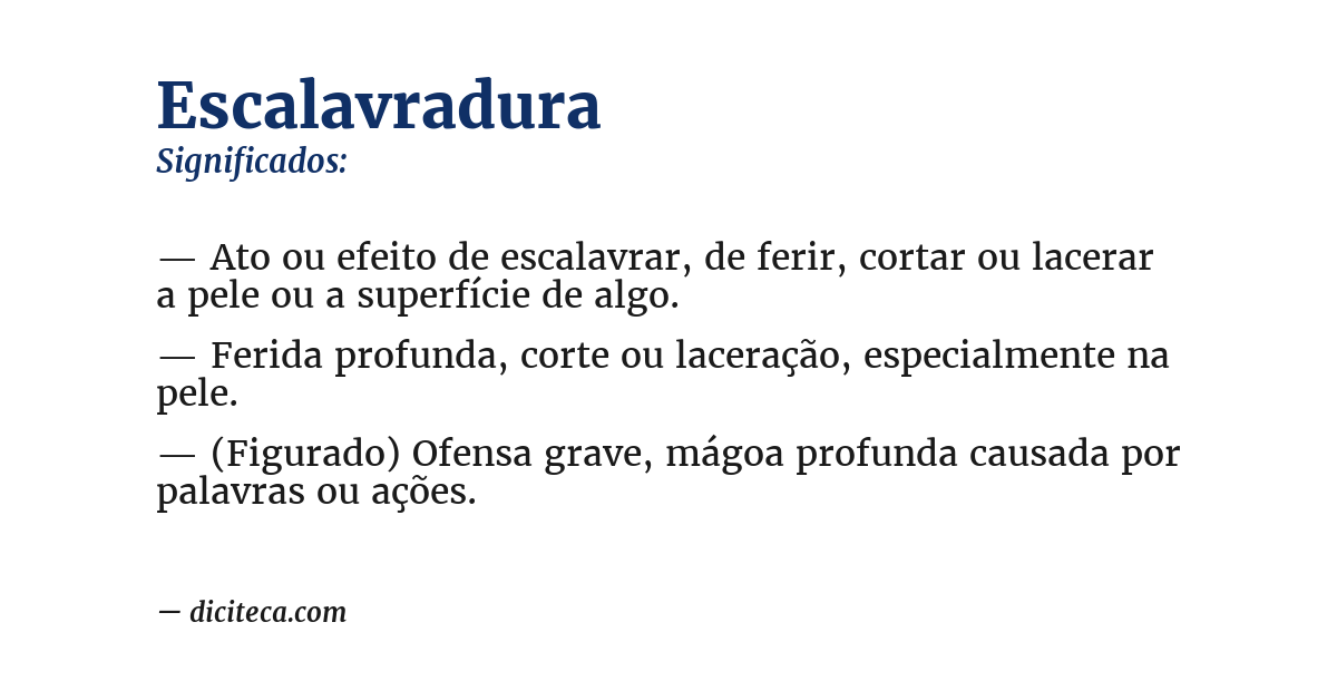 Significado de escalavradura