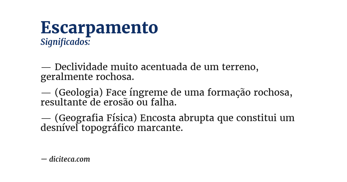 Significado de escarpamento
