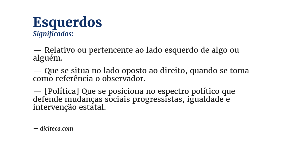 Significado de esquerdos