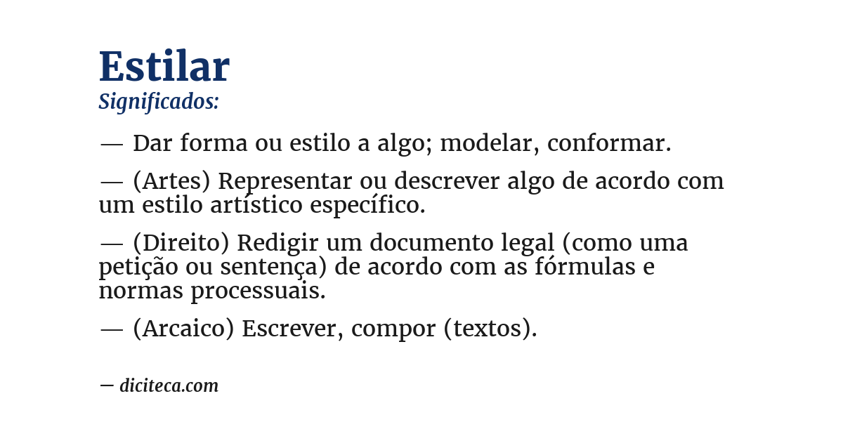 Significado de estilar