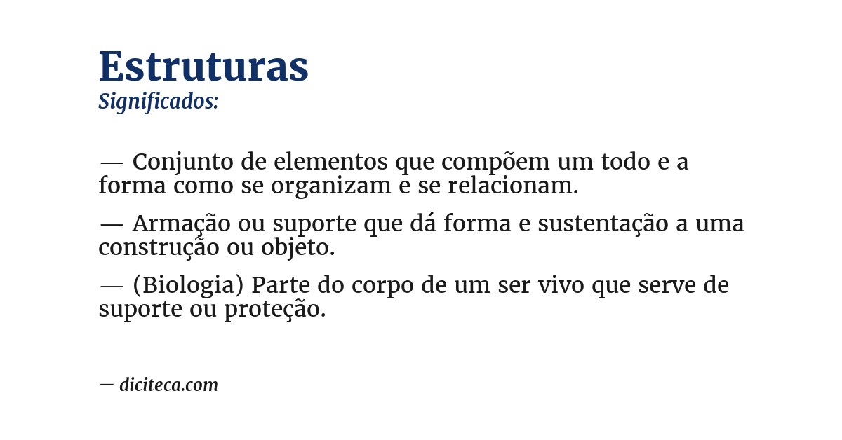 Significado de estruturas
