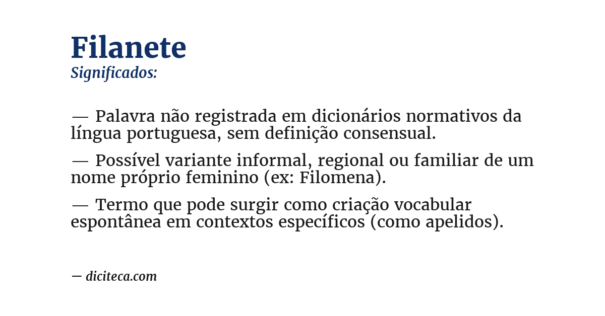 Significado de filanete
