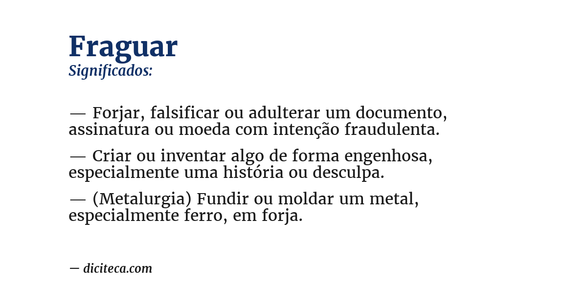 Significado de fraguar