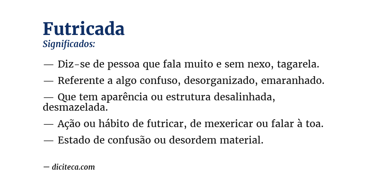 Significado de futricada
