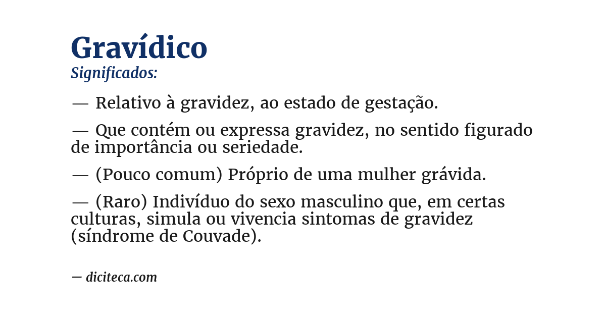 Significado de gravídico