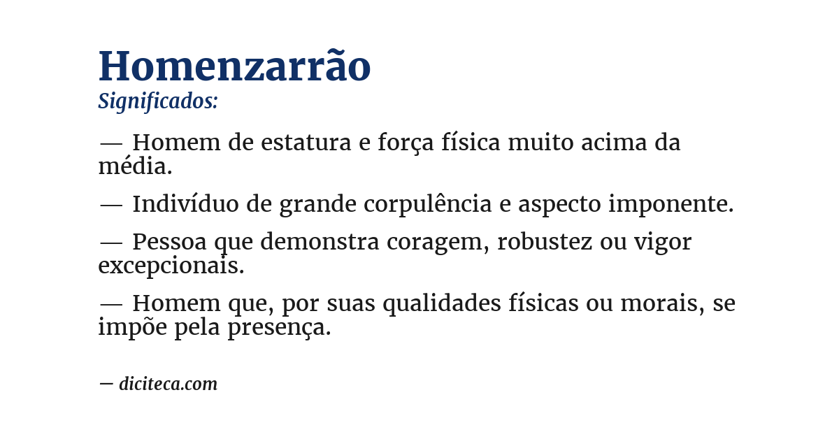 Significado de homenzarrão