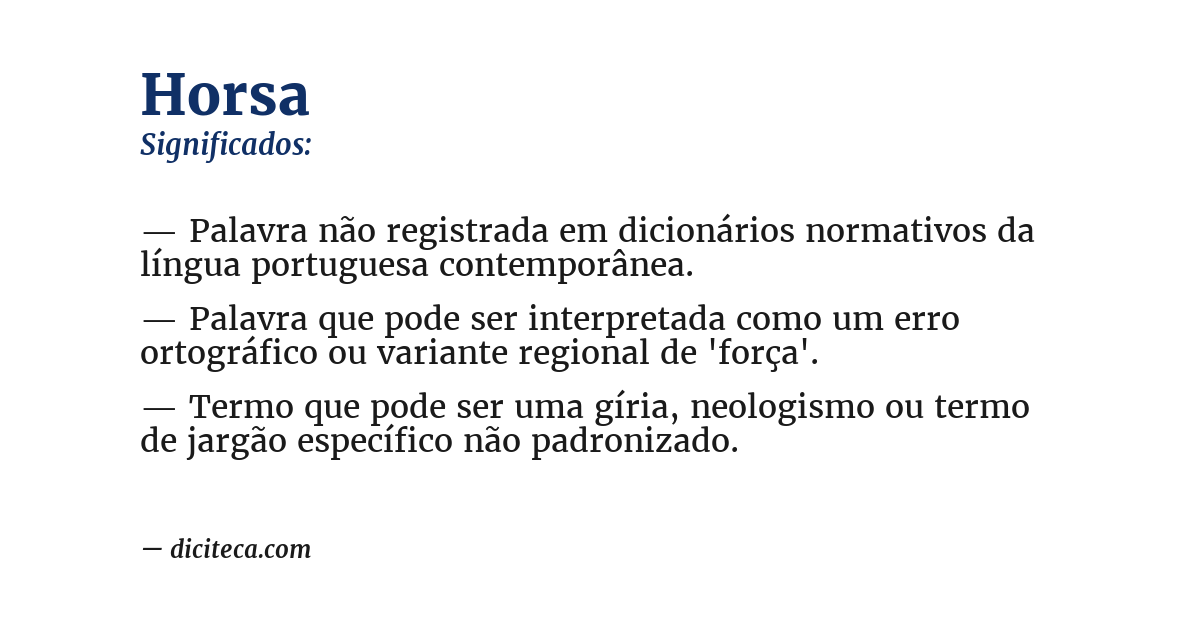 Significado de horsa