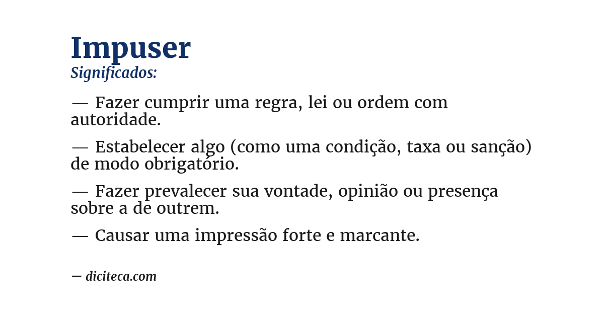 Significado de impuser