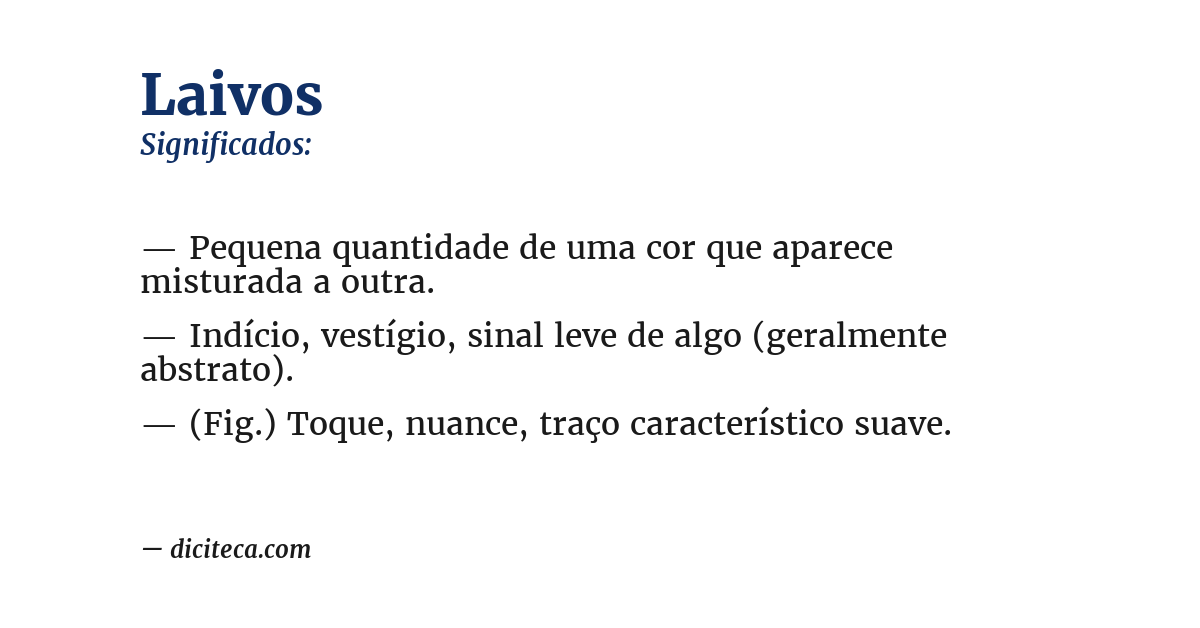 Significado de laivos