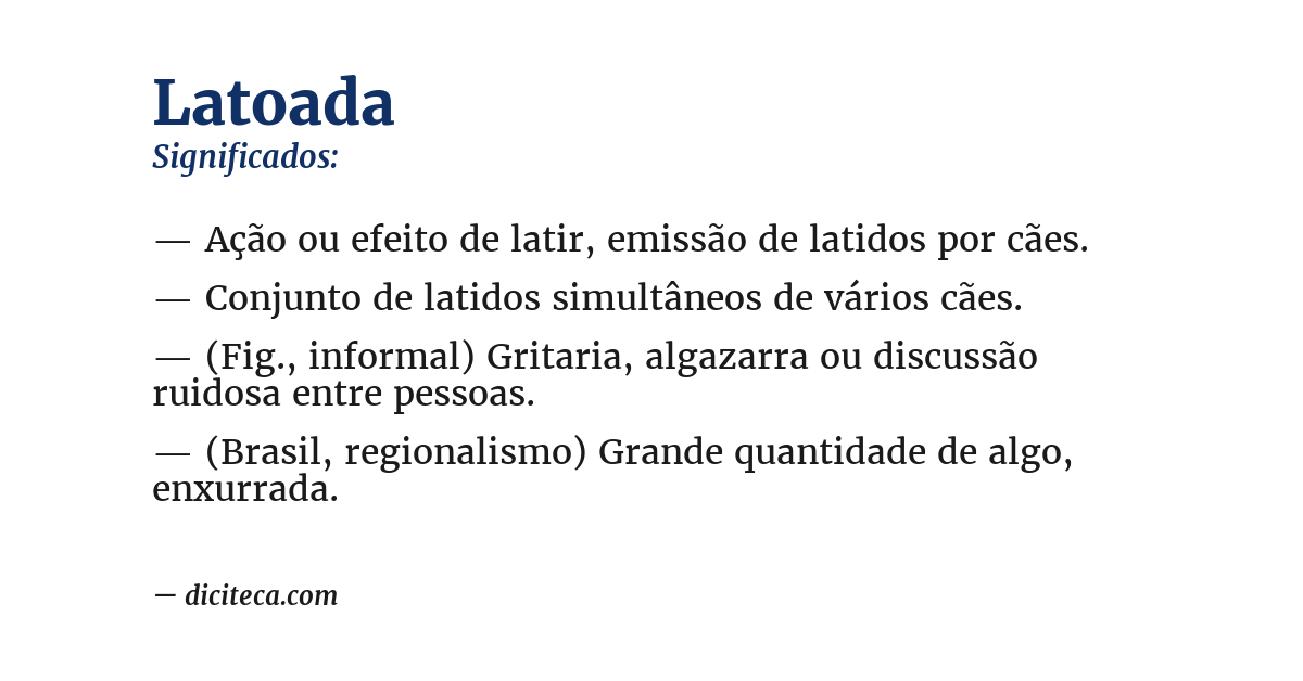 Significado de latoada