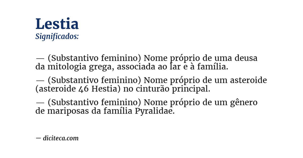Significado de lestia