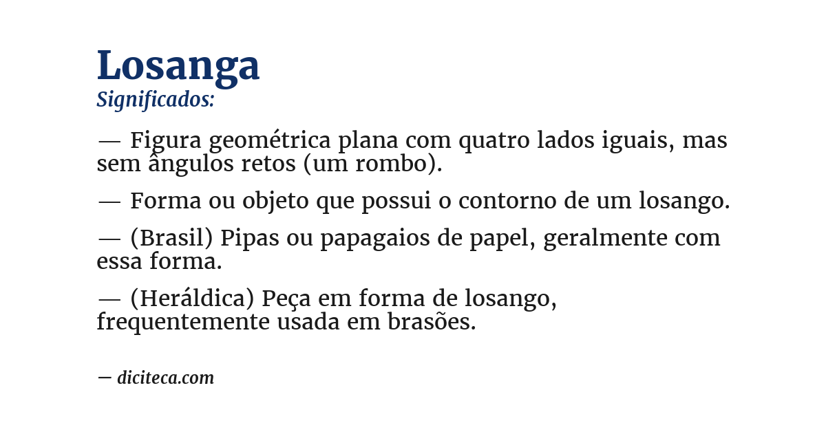 Significado de losanga