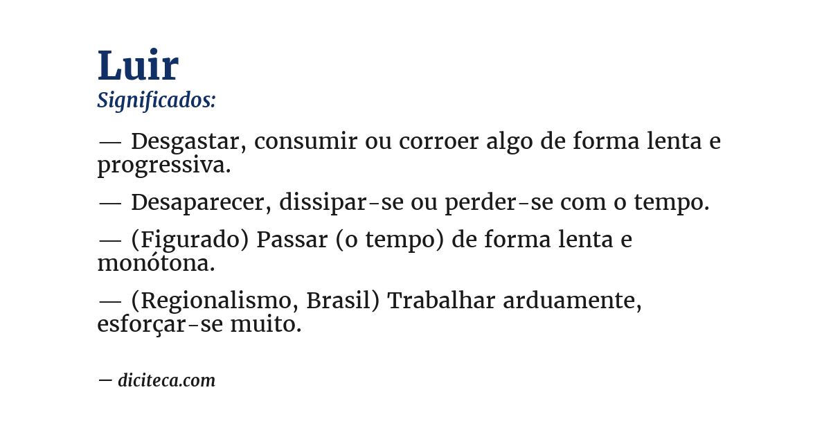 Significado de luir