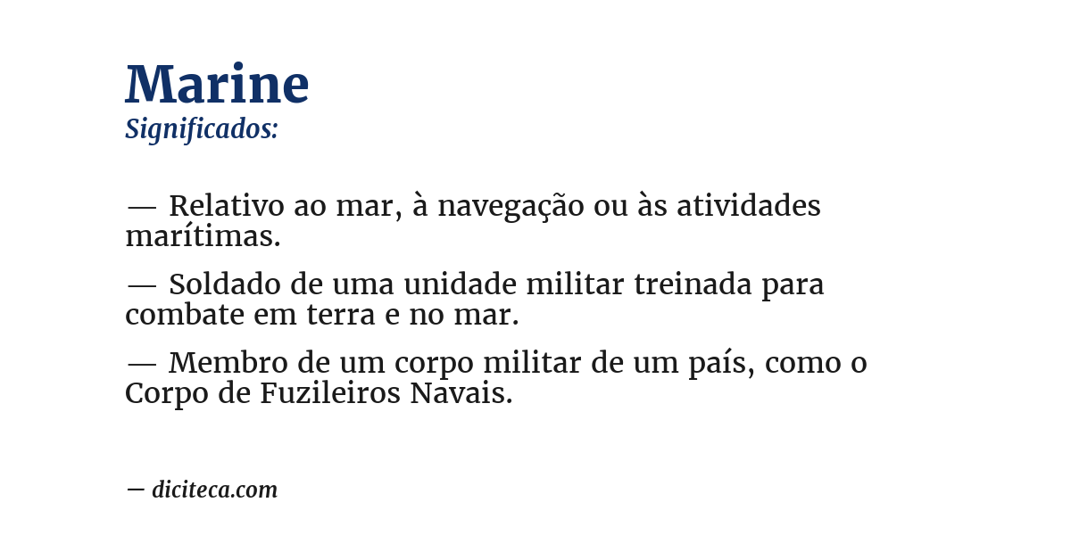 Significado de marine