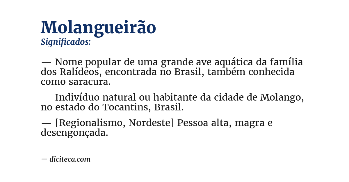 Significado de molangueirão